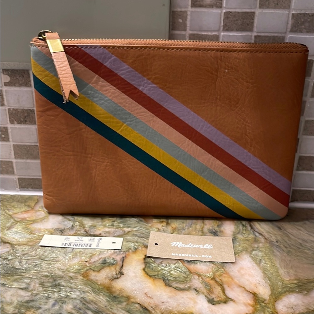 MADEWELL Leather Transport Pouch Rainbow Edition